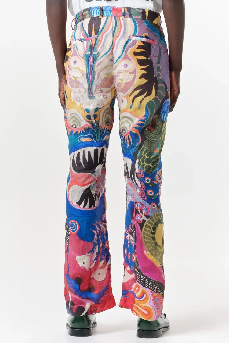 Endless Joy BRAIN SMASHER FRENCH LINEN WIDE LEG TROUSER