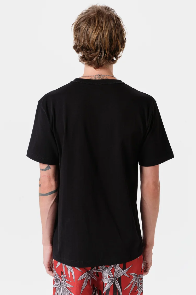 Endless Joy DEVIL BLACK FRONT PRINT ORGANIC COTTON T-SHIRT