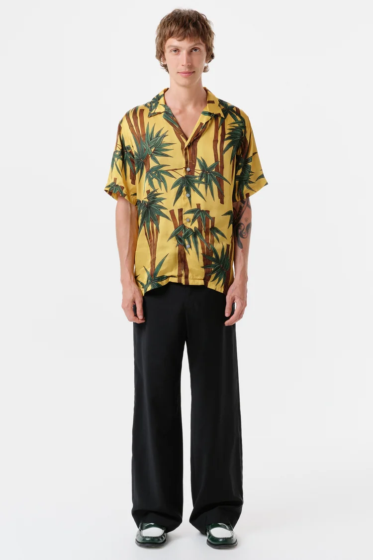 endless joy BAMBOO YELLOW SHORT SLEEVE SHIRT