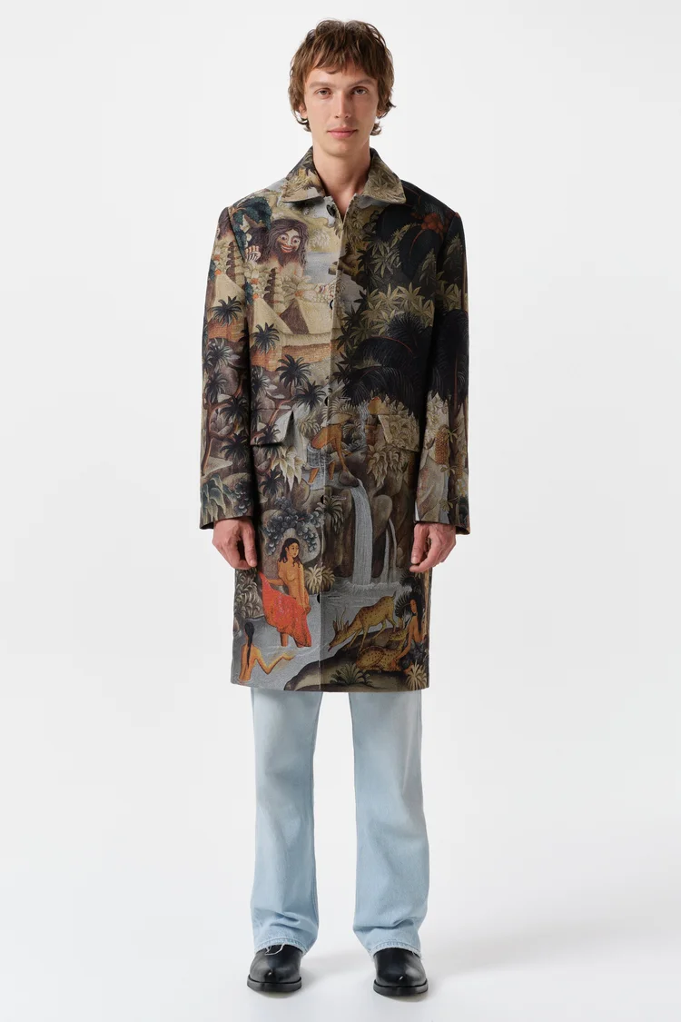 Endless Joy CAMPUHAN JACQUARD WOVEN OVERCOAT