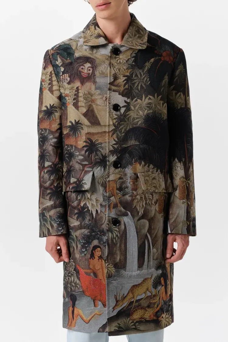 Endless Joy CAMPUHAN JACQUARD WOVEN OVERCOAT