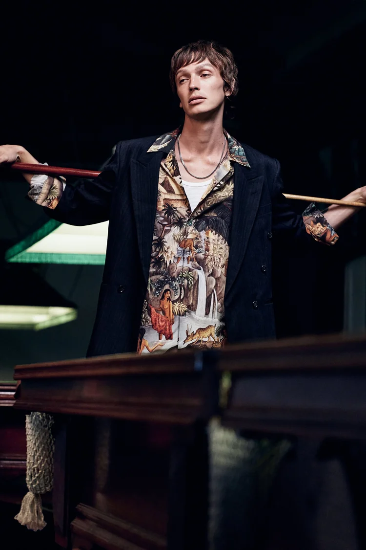 Endless Joy CAMPUHAN SILK CREPE LONG SLEEVE SHIRT