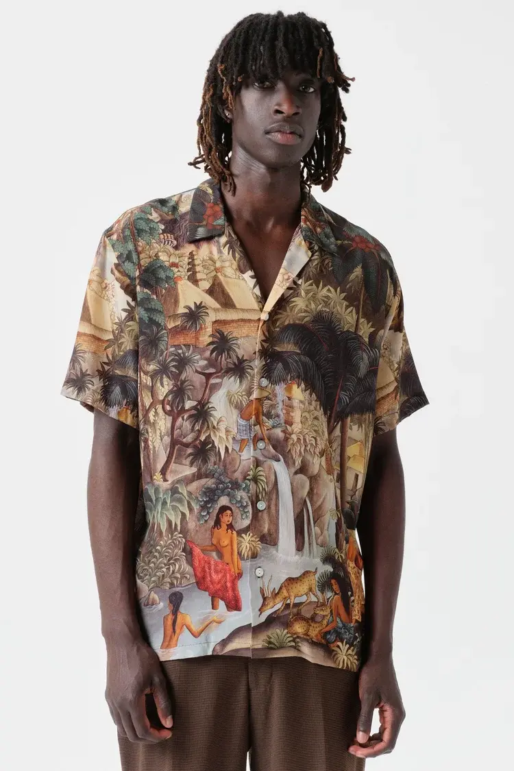 Endless Joy CAMPUHAN SILK CREPE SHORT SLEEVE SHIRT