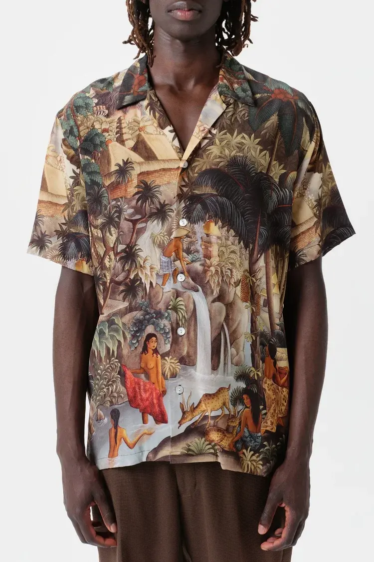 Endless Joy CAMPUHAN SILK CREPE SHORT SLEEVE SHIRT