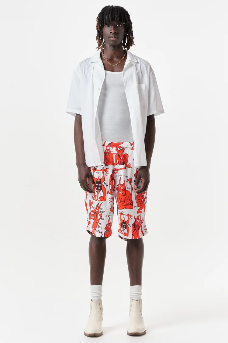 endless joy DEVIL WHITE SHORT