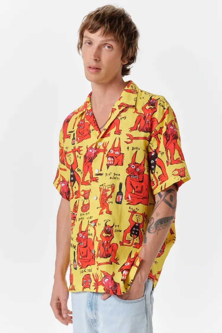 Endless Joy DEVIL YELLOW SHORT SLEEVE SHIRT