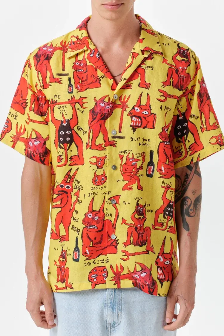 Endless Joy DEVIL YELLOW SHORT SLEEVE SHIRT
