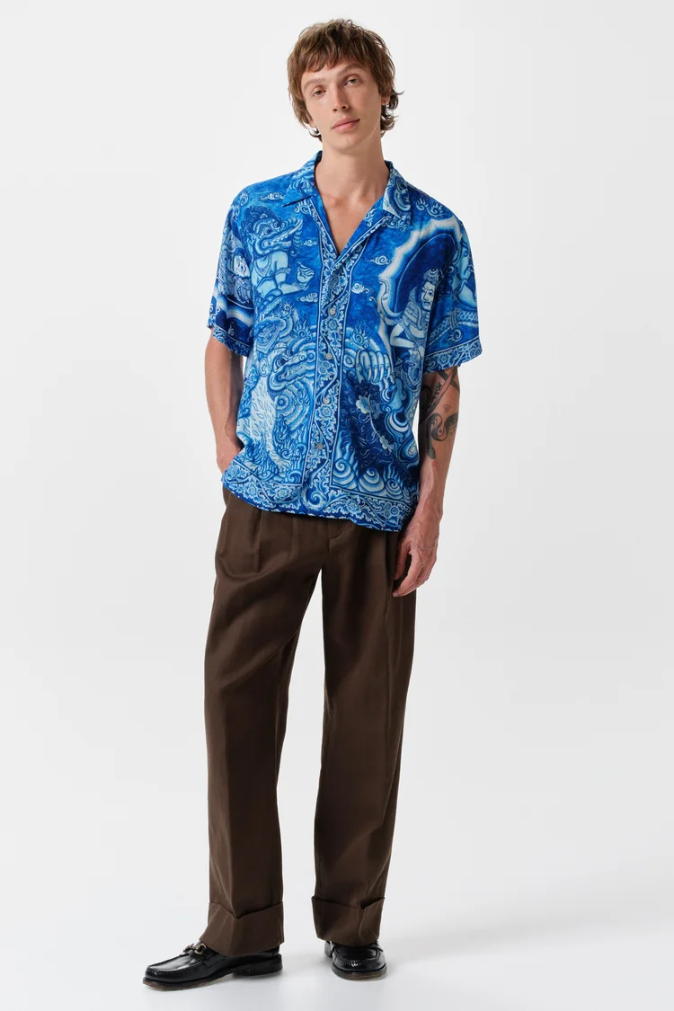 endless joy GAJAH WAKTRA BLUE SHORT SLEEVE SHIRT