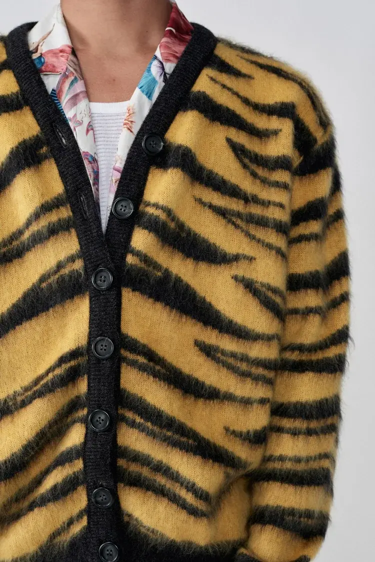 Endless Joy HARIMAU MOHAIR WOOL KNIT CARDIGAN