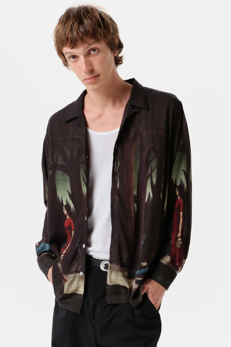 Endless Joy IN THE PINES GREEN LONG SLEEVE SHIRT