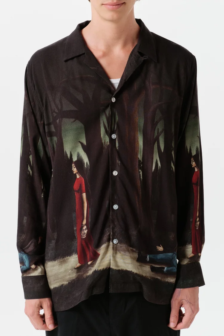 Endless Joy IN THE PINES GREEN LONG SLEEVE SHIRT