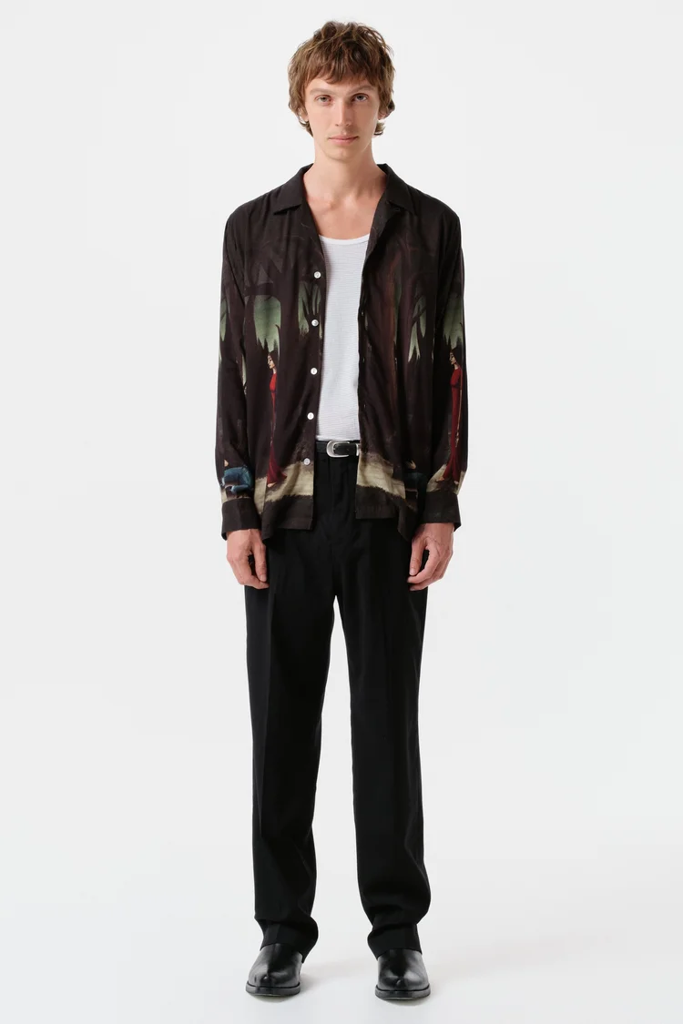 endless joy IN THE PINES GREEN LONG SLEEVE SHIRT