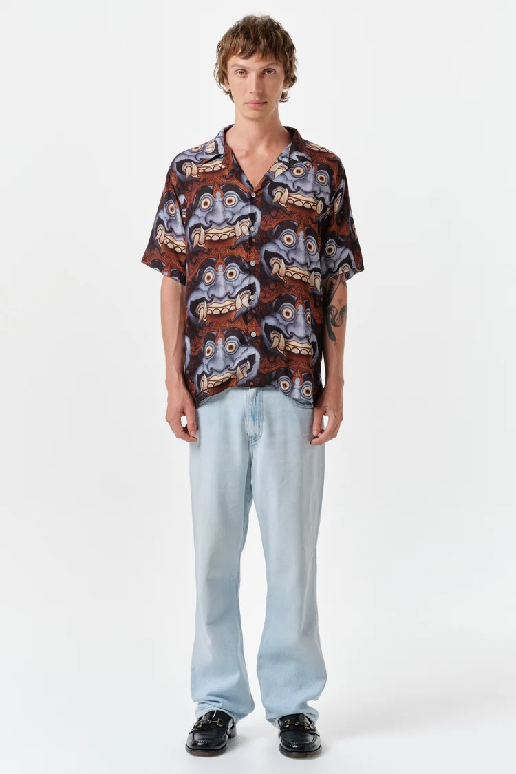 endless joy KALA MAKARA BLUE SHORT SLEEVE SHIRT