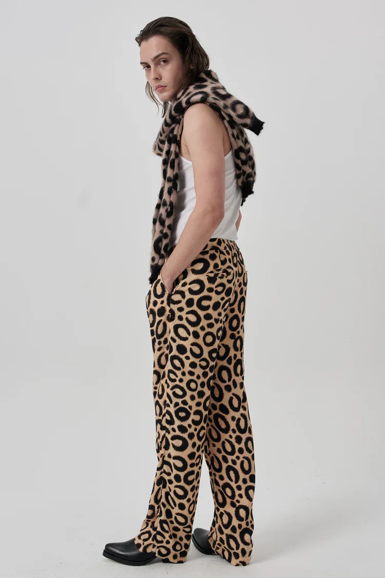 Endless Joy LEOPARD PRINT JACQUARD KNIT JUMPER