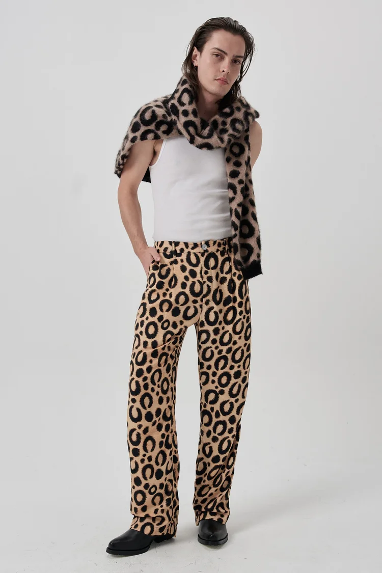 Endless Joy LEOPARD PRINT JACQUARD KNIT JUMPER