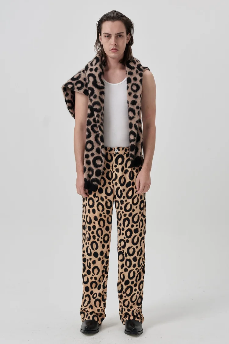 Endless Joy LEOPARD PRINT JACQUARD KNIT JUMPER