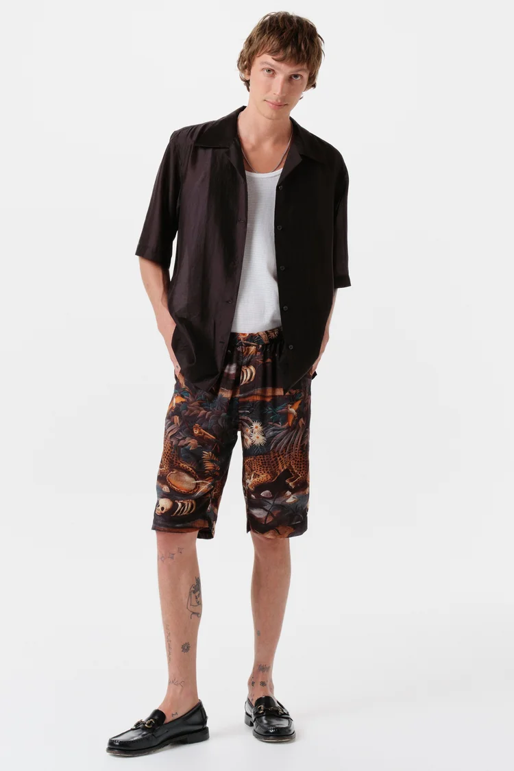 Endless Joy LEOPARDO JUNGLE DARK SHORT