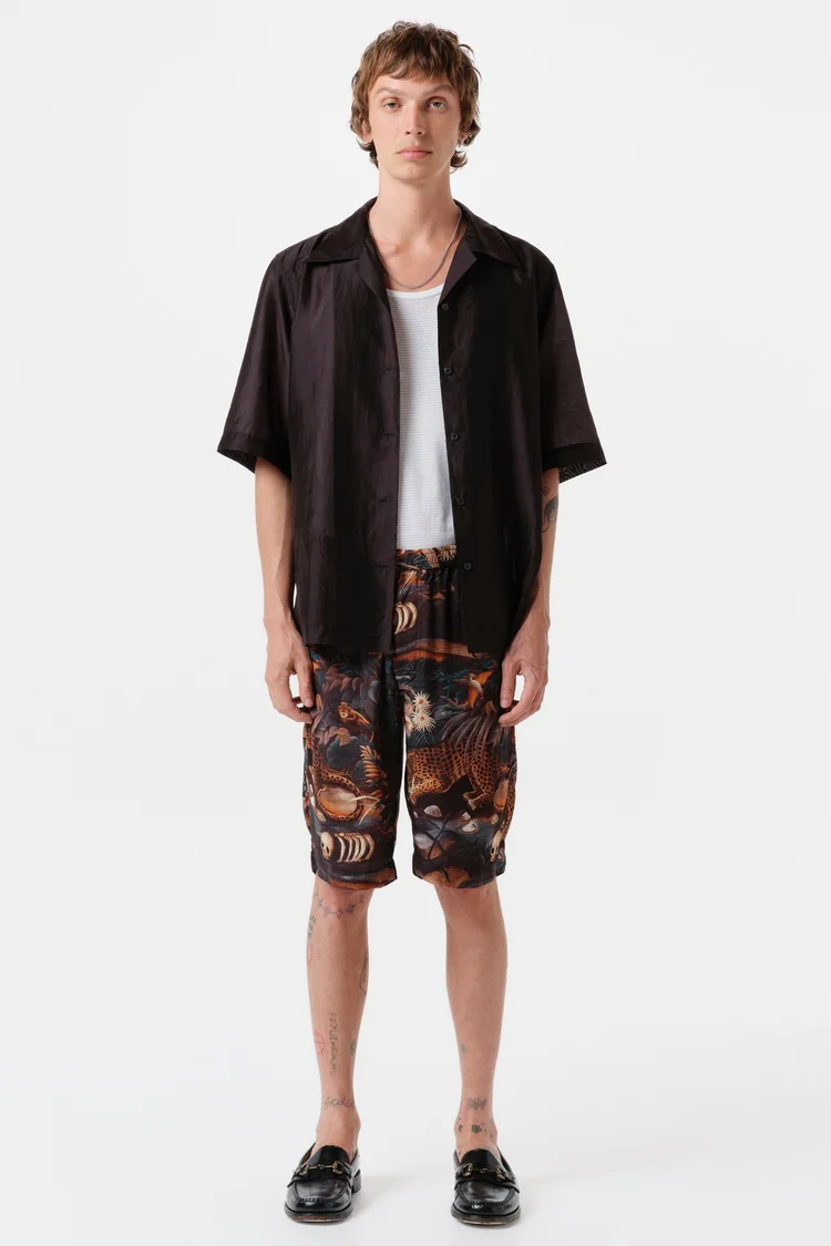 endless joy LEOPARDO JUNGLE DARK SHORT