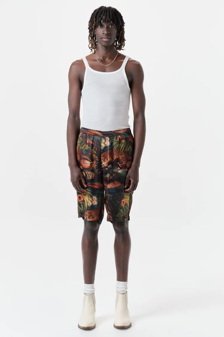 endless joy LEOPARDO JUNGLE SILK SHORT