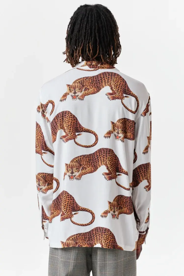 Endless Joy LEOPARDO WHITE LONG SLEEVE SHIRT
