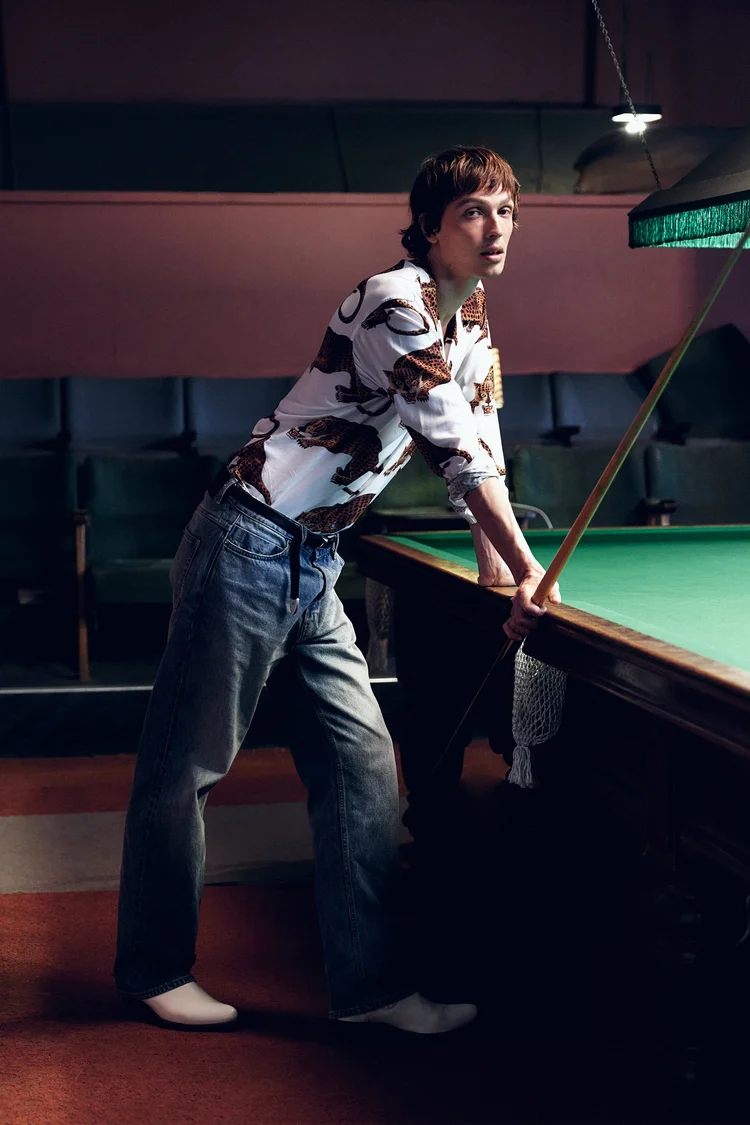 endless joy LEOPARDO WHITE LONG SLEEVE SHIRT