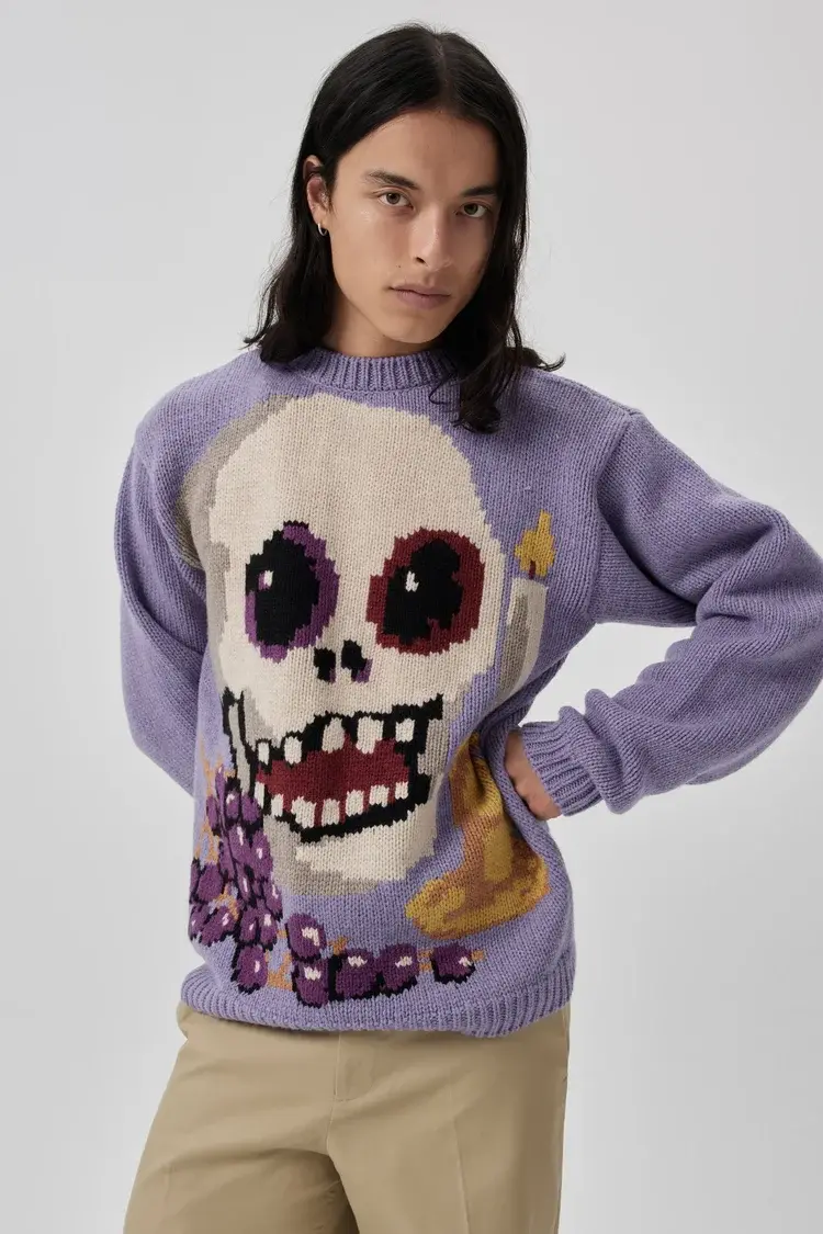 Endless Joy MEMENTO MORI LILAC HAND KNIT JUMPER