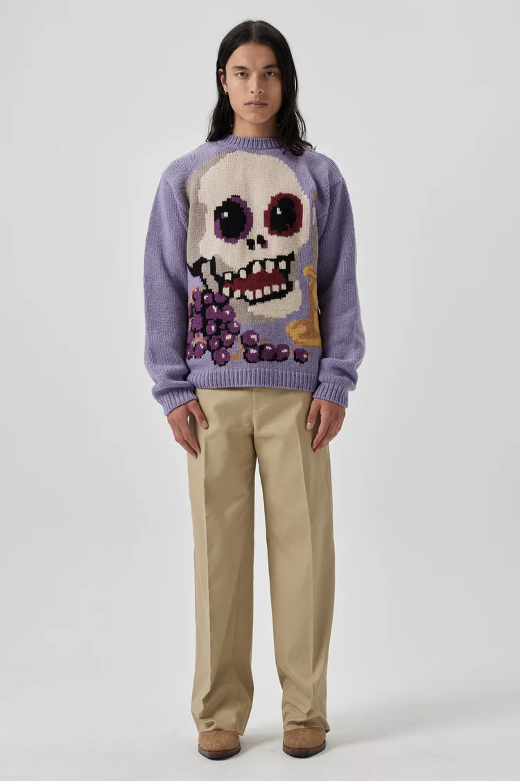 endless joy MEMENTO MORI LILAC HAND KNIT JUMPER