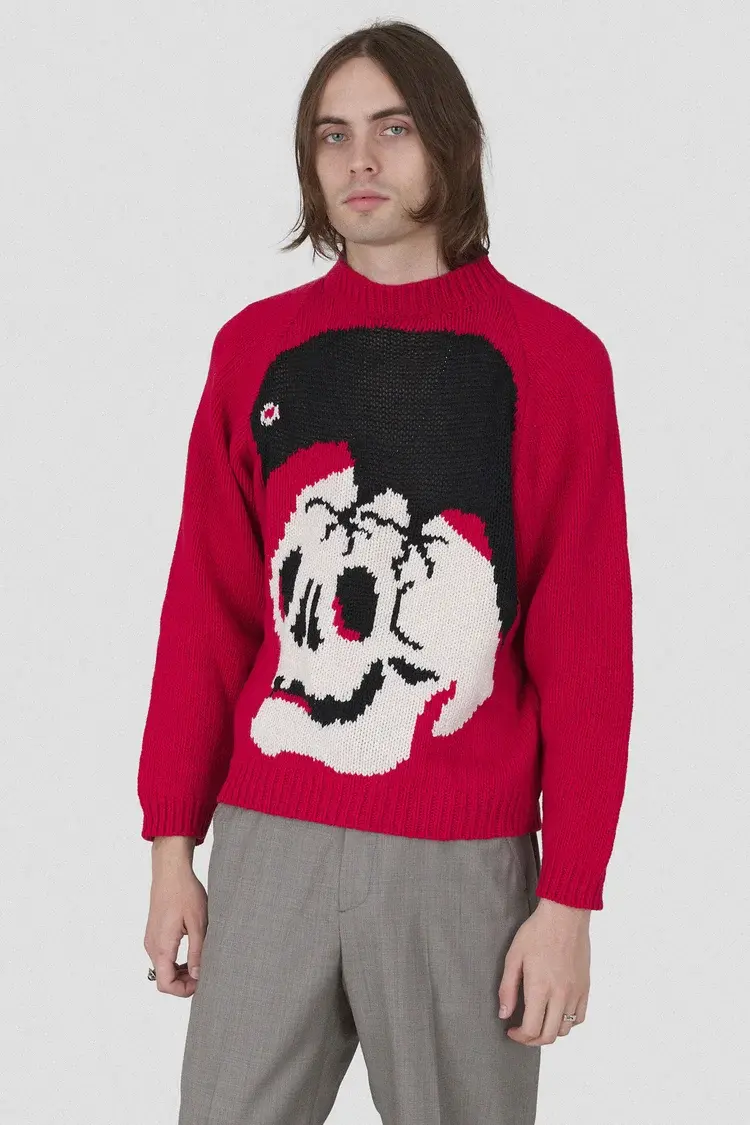 Endless Joy NEVERMORE HAND KNIT JUMPER RED