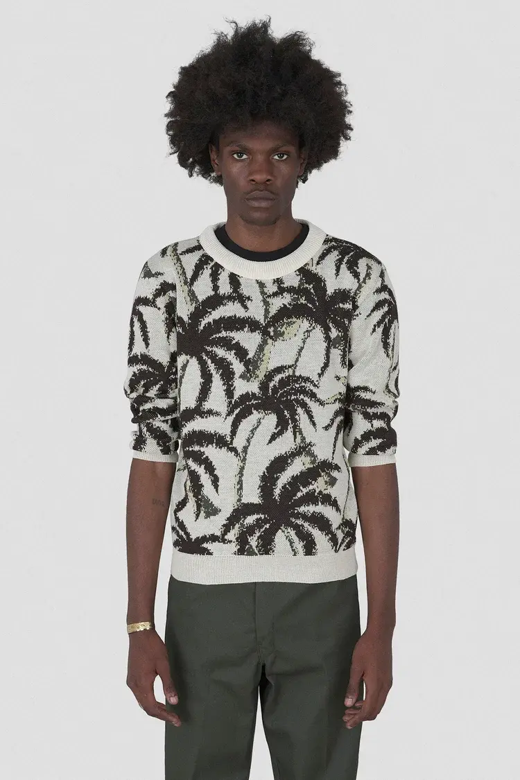 Endless Joy PALM JACQUARD KNIT JUMPER