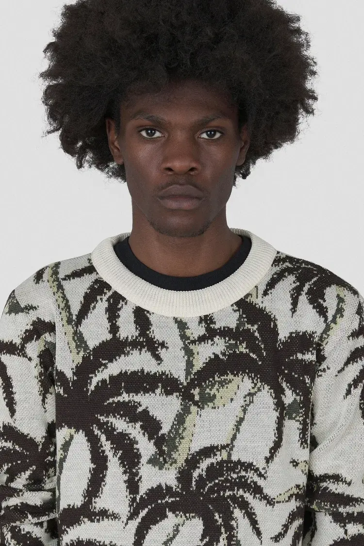 Endless Joy PALM JACQUARD KNIT JUMPER