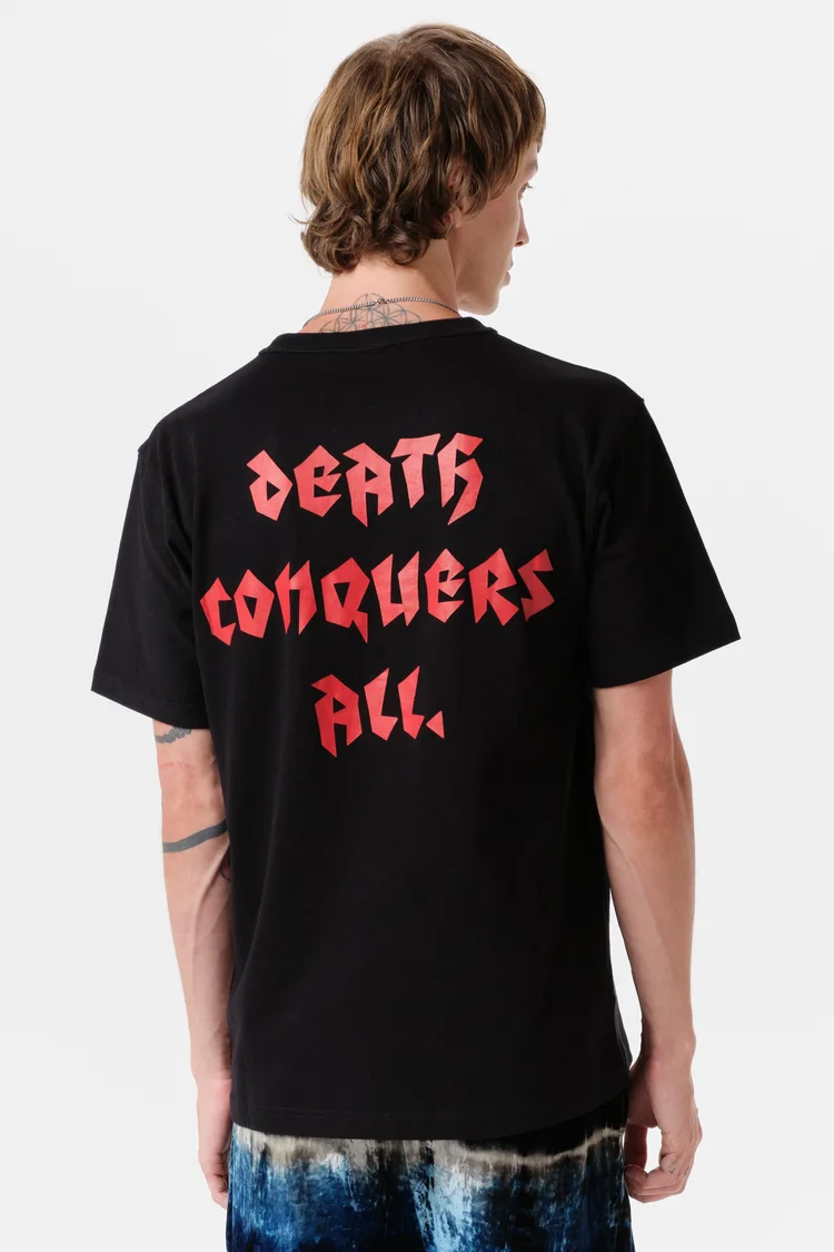 Endless Joy SKULL BLACK ORGANIC COTTON T-SHIRT