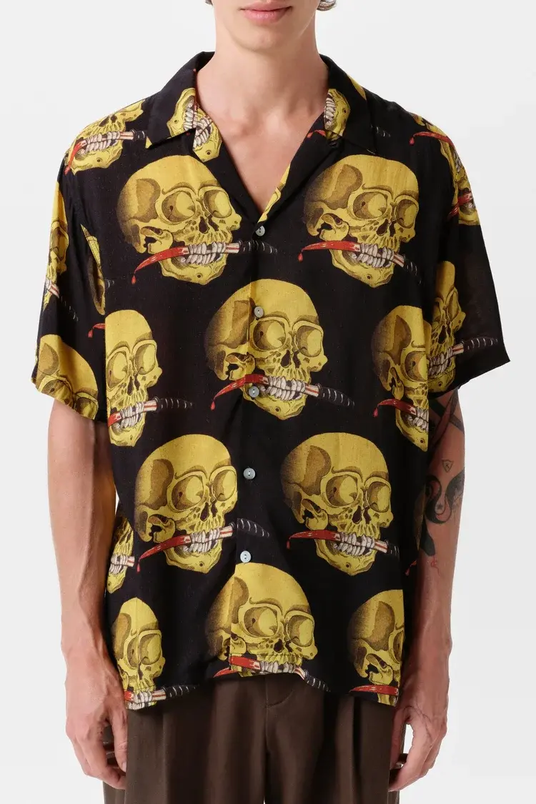 Endless Joy SKULL BLACK SHORT SLEEVE SHIRT