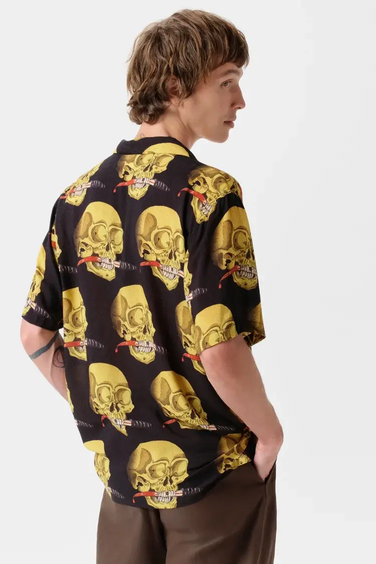 Endless Joy SKULL BLACK SHORT SLEEVE SHIRT