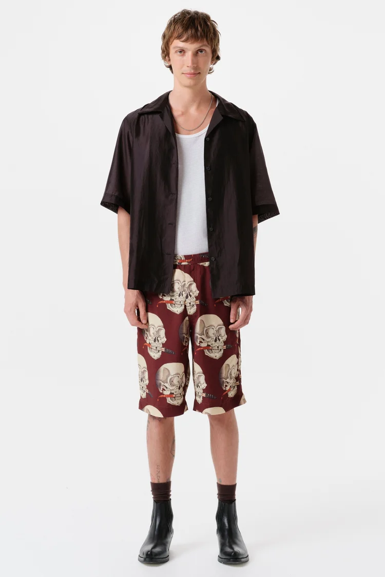 endless joy SKULL OX BLOOD SHORT
