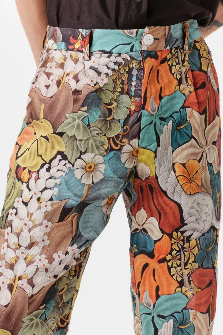 Endless Joy TUMBUHAN FRENCH LINEN WIDE LEG TROUSER