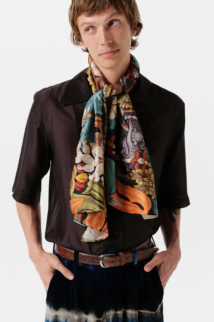 Endless Joy TUMBUHAN SILK SATIN SCARF