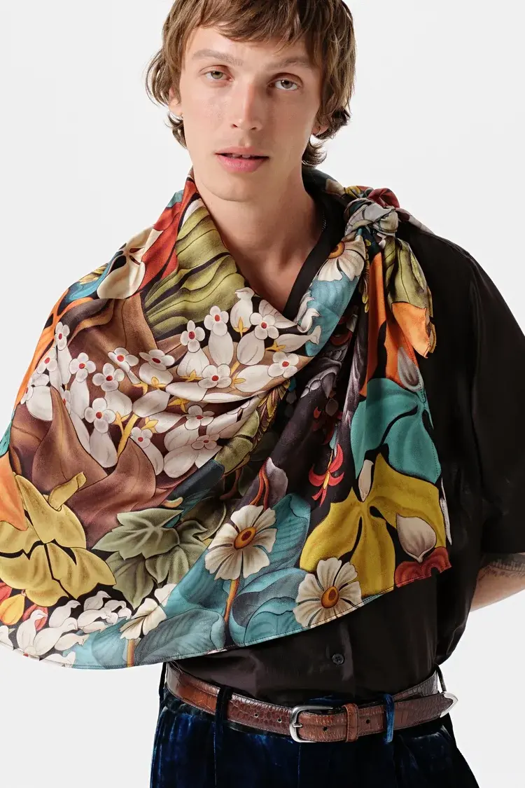 Endless Joy TUMBUHAN SILK SATIN SCARF