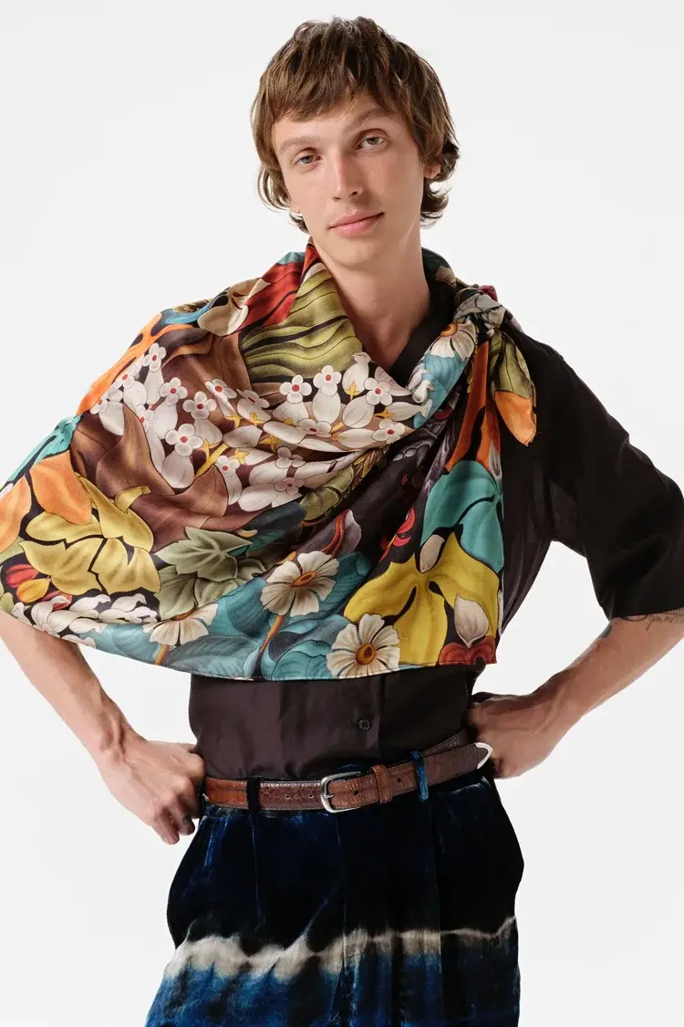 Endless Joy TUMBUHAN SILK SATIN SCARF