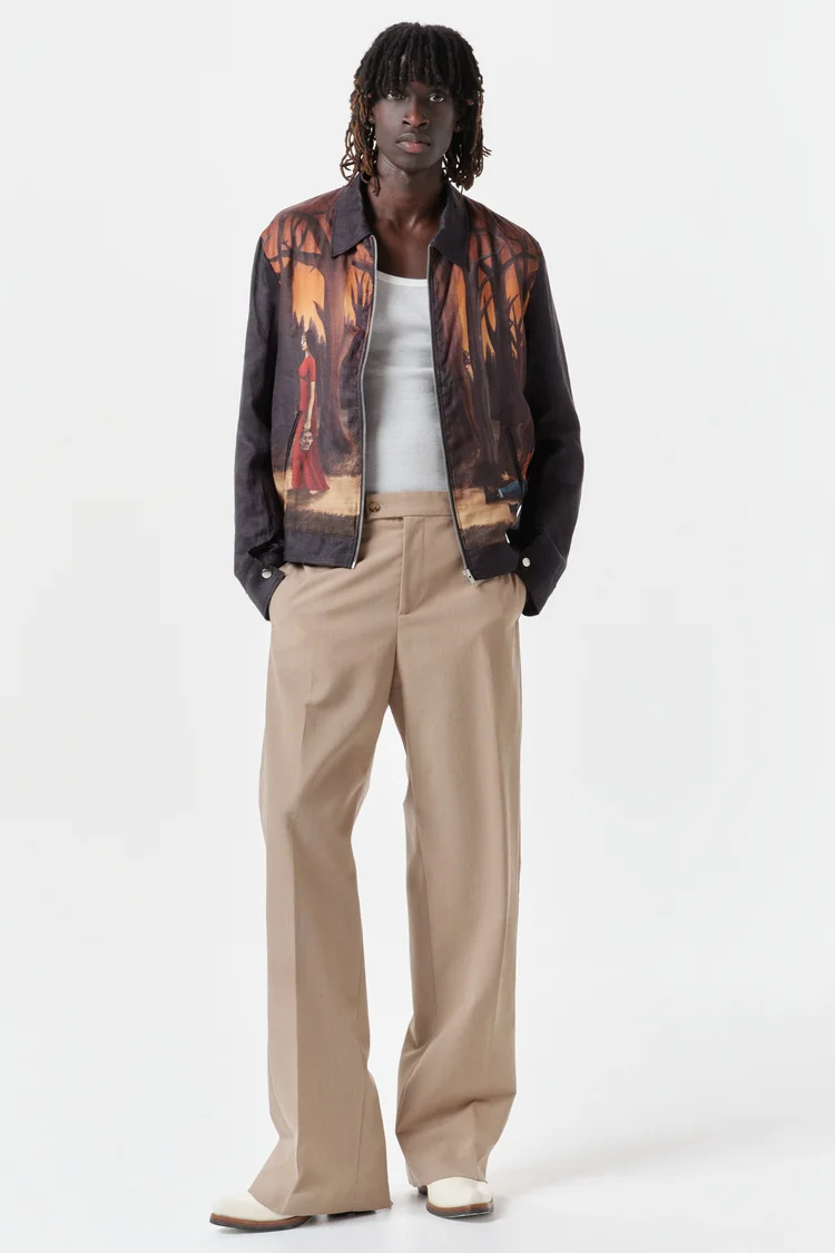 Endless Joy IN THE PINES BRONZE FRENCH LINEN BLOUSON JACKET