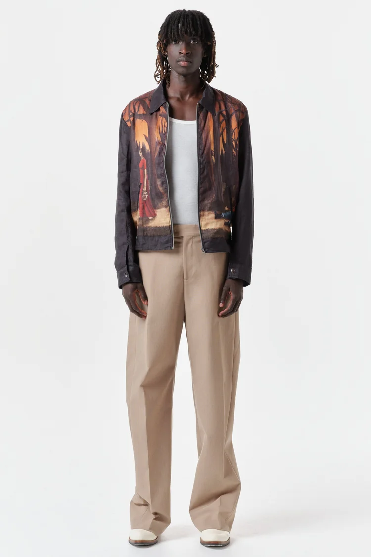 endless joy IN THE PINES BRONZE FRENCH LINEN BLOUSON JACKET