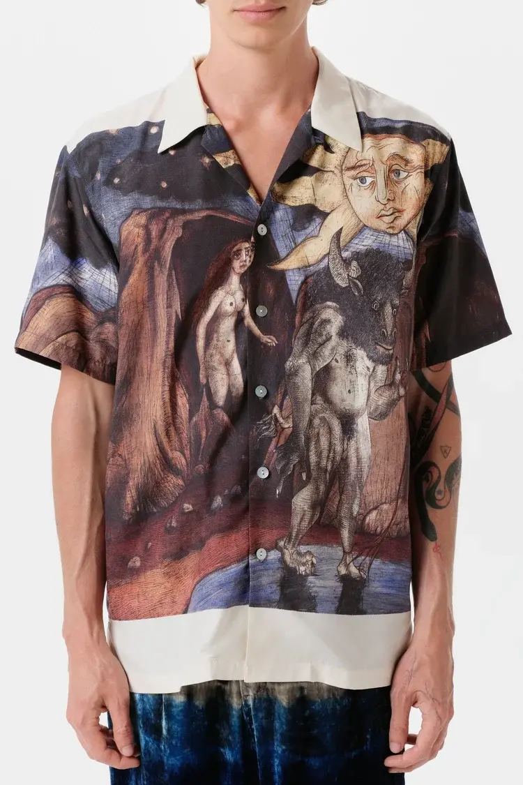 Endless Joy MINOTAURMACHIA BORDER SHORT SLEEVE SHIRT