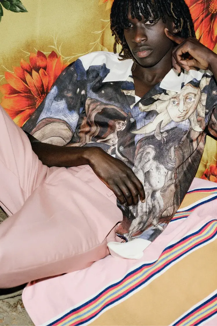 endless joy MINOTAURMACHIA BORDER SHORT SLEEVE SHIRT