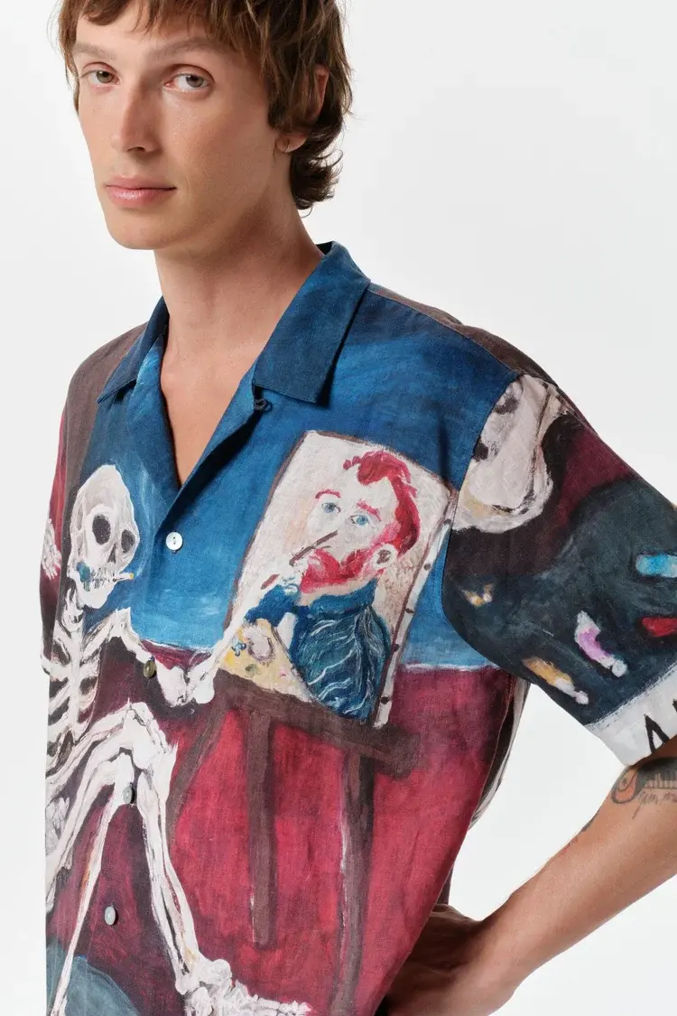 Endless Joy VINCENT FRENCH LINEN SHORT SLEEVE SHIRT