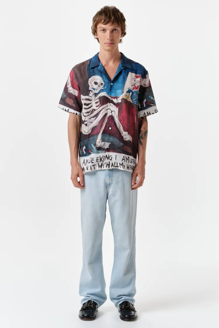 endless joy VINCENT FRENCH LINEN SHORT SLEEVE SHIRT