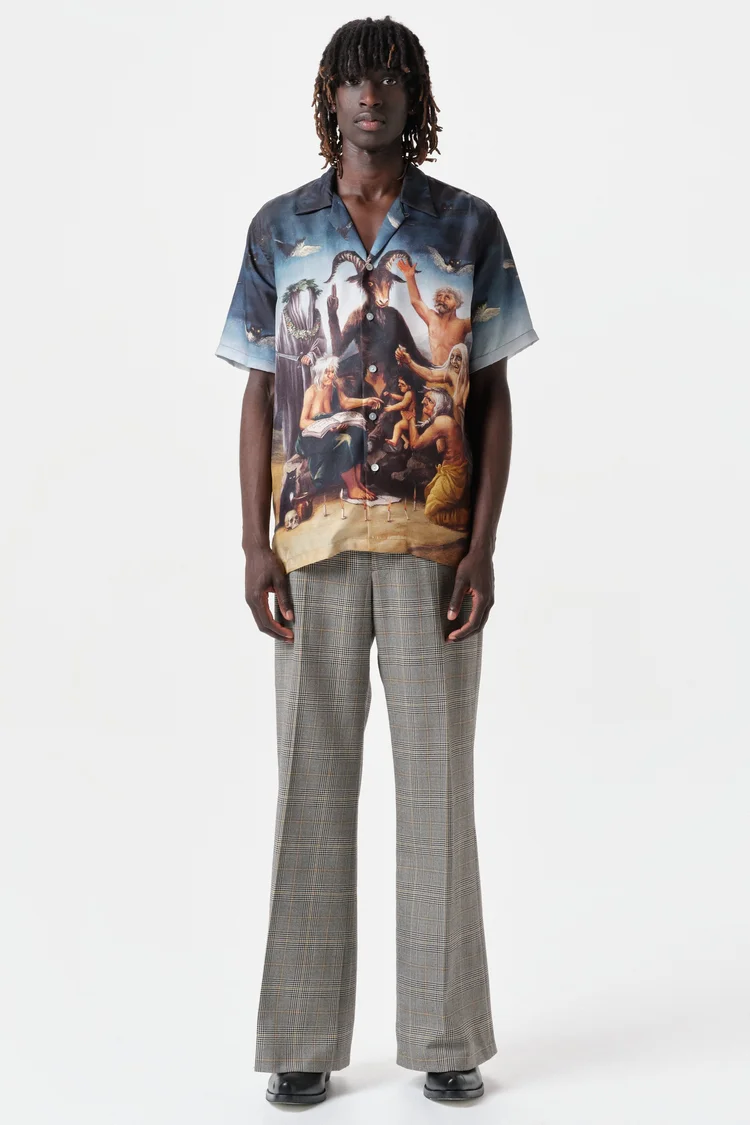 endless joy WITCHES SABBATH SILK SHORT SLEEVE SHIRT