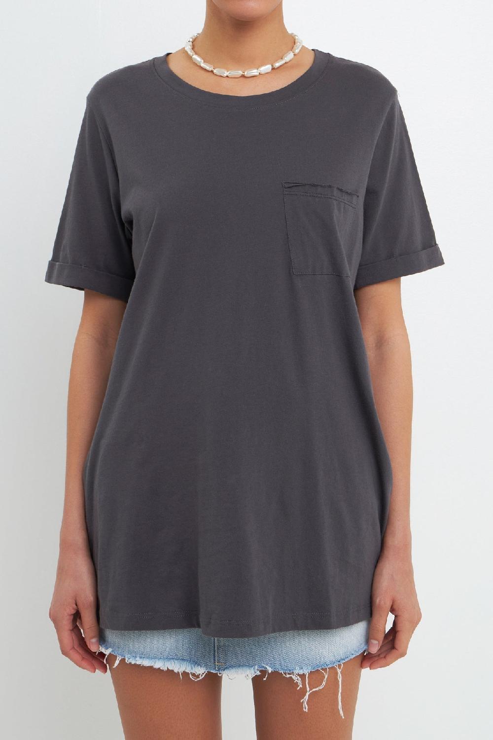 Endless Rose Classic Round Neck T-shirt With Round Neck ROSE