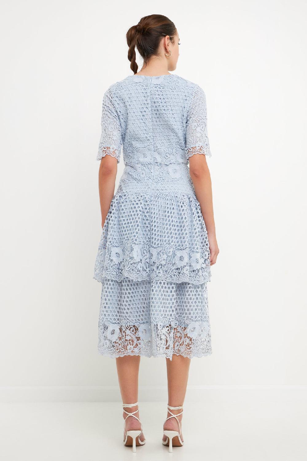 Endless Rose All Over Lace Dress POWDER BLUE
