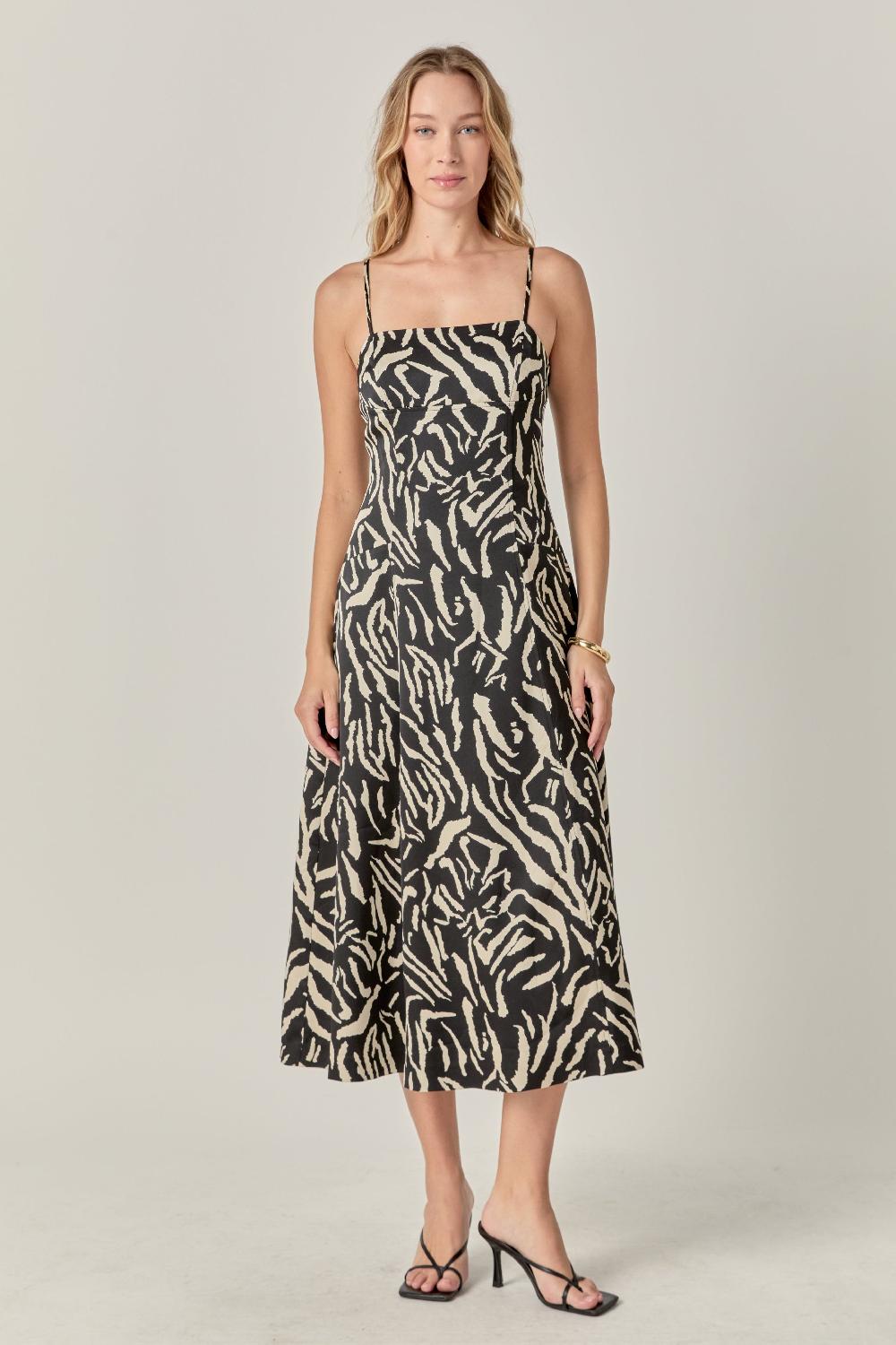 Endless Rose Animal Print Midi Dress ANIMAL PRINT