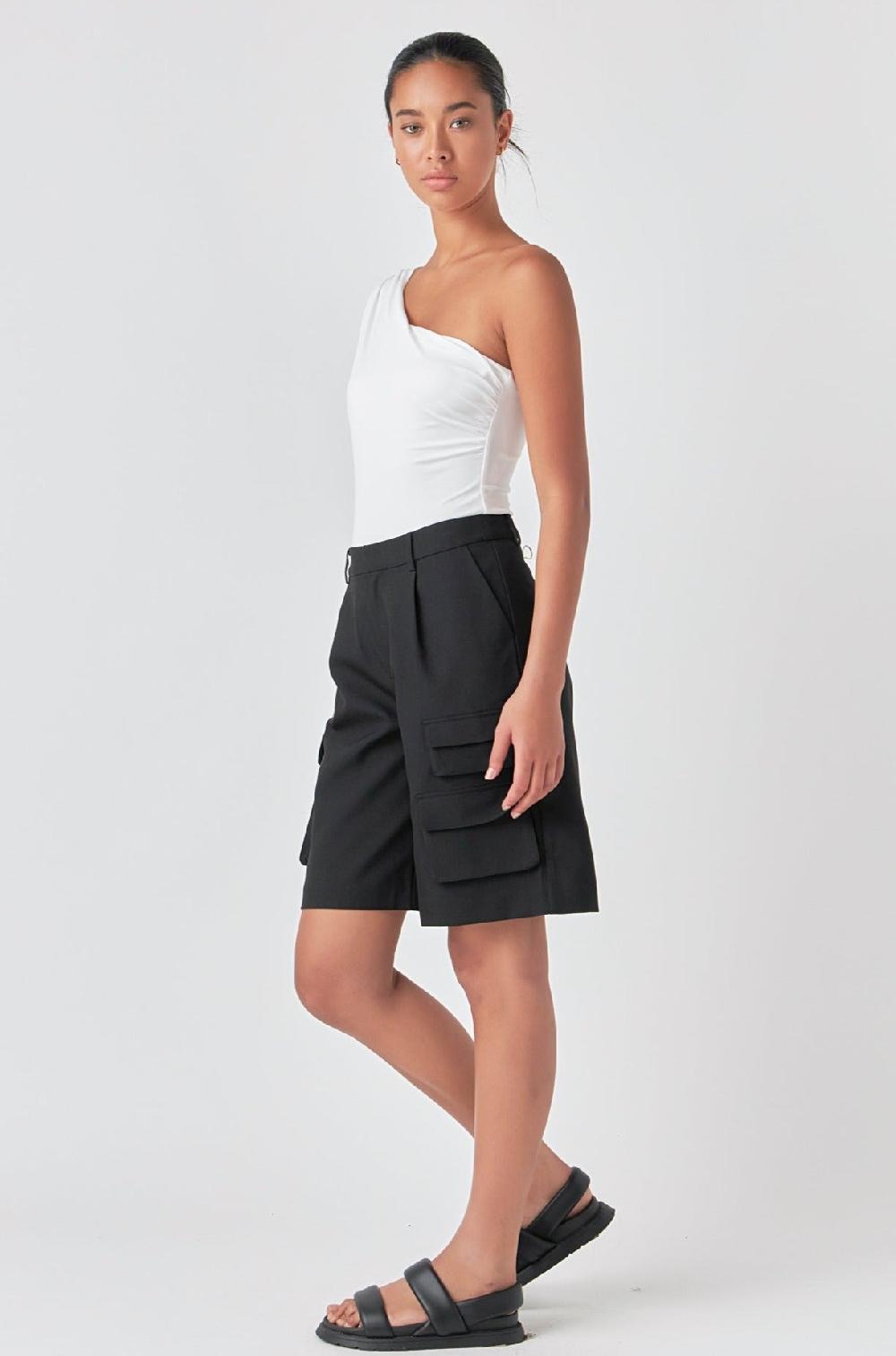 Endless Rose Asymmetric Bodysuit WHITE