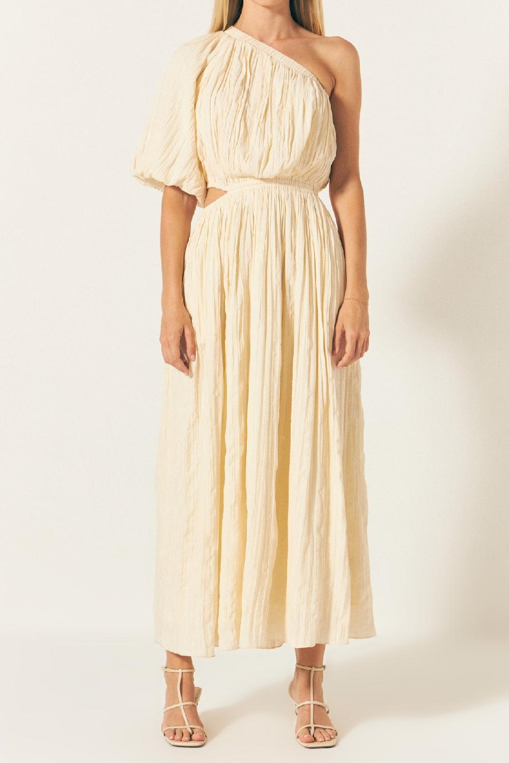 Endless Rose Asymmetrical Cut Out Dress CREAM